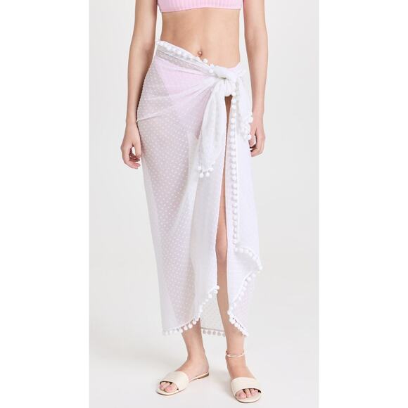 Playa Lucila Embroidered Sarong - One Size - White - Picture 5 of 6